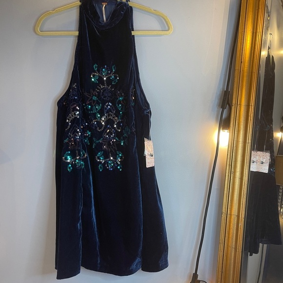 Free People Blue Shift Dress - Picture 1 of 4